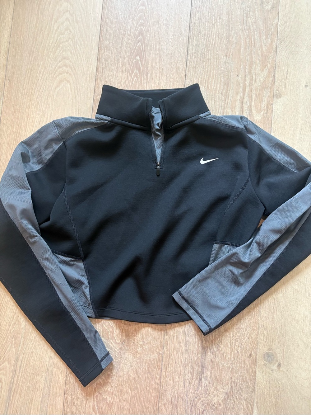 Nike Black & Gray Half-Zip Athletic Jacket